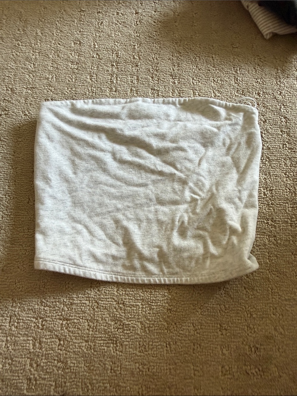 Women's White Tube Shirt  - Simple Stretch Knit